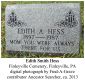 Headstone - Edith Smith Hess